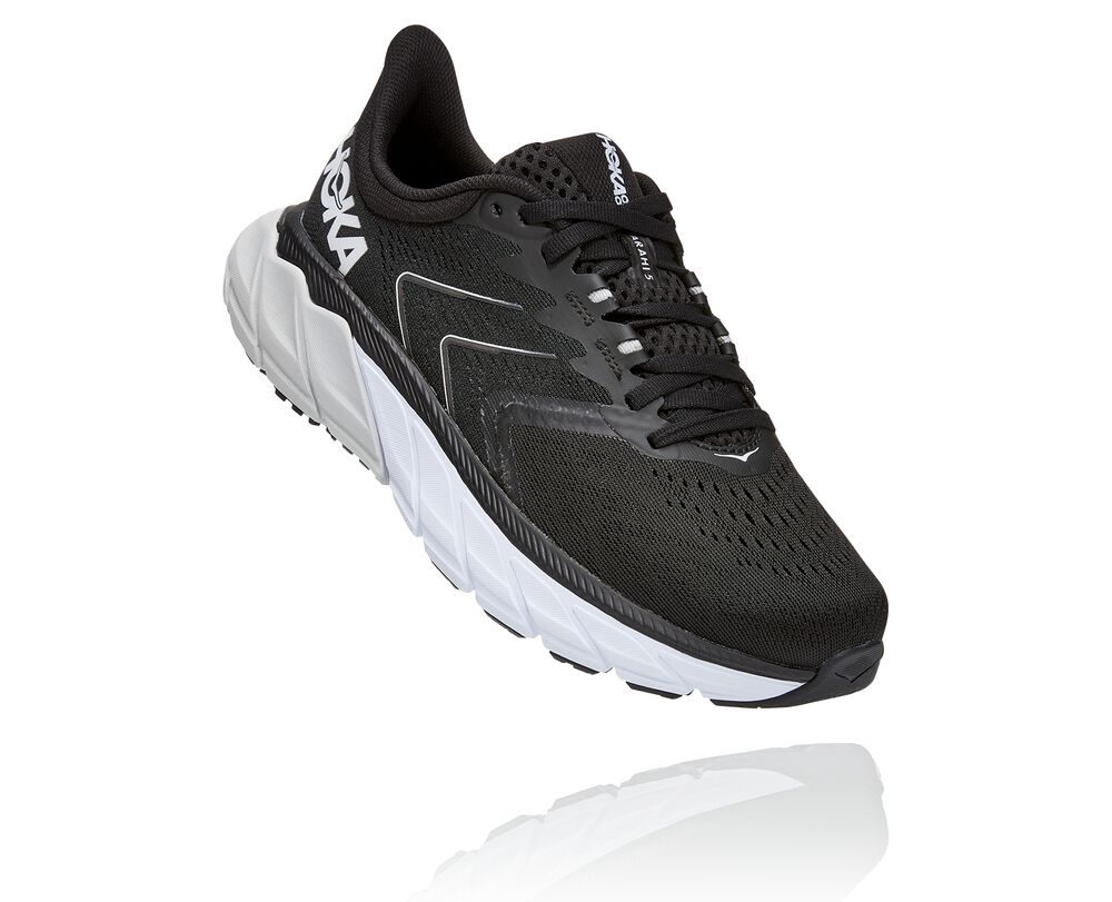 Hoka One One Arahi 5 Löparskor Dam Svarta/Vita - SE-3748502
